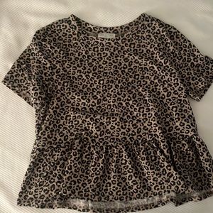 Francesca’s (Jun and Ivy) Cheetah Print Blouse